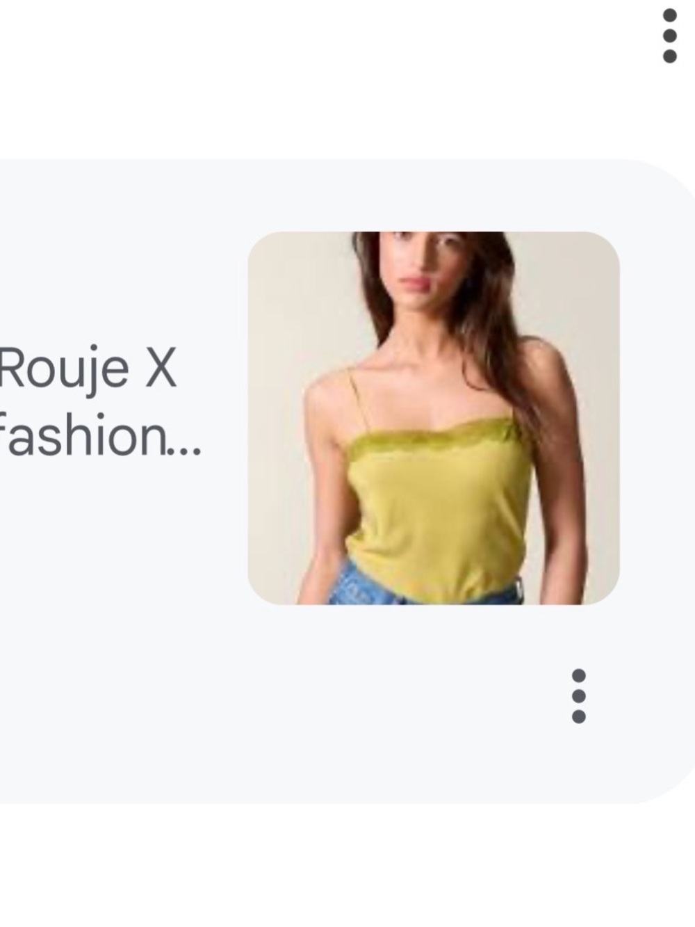 Rouje Paris Deloula Uni top~ lime Lace-Trim Camisole Top NWT with bag